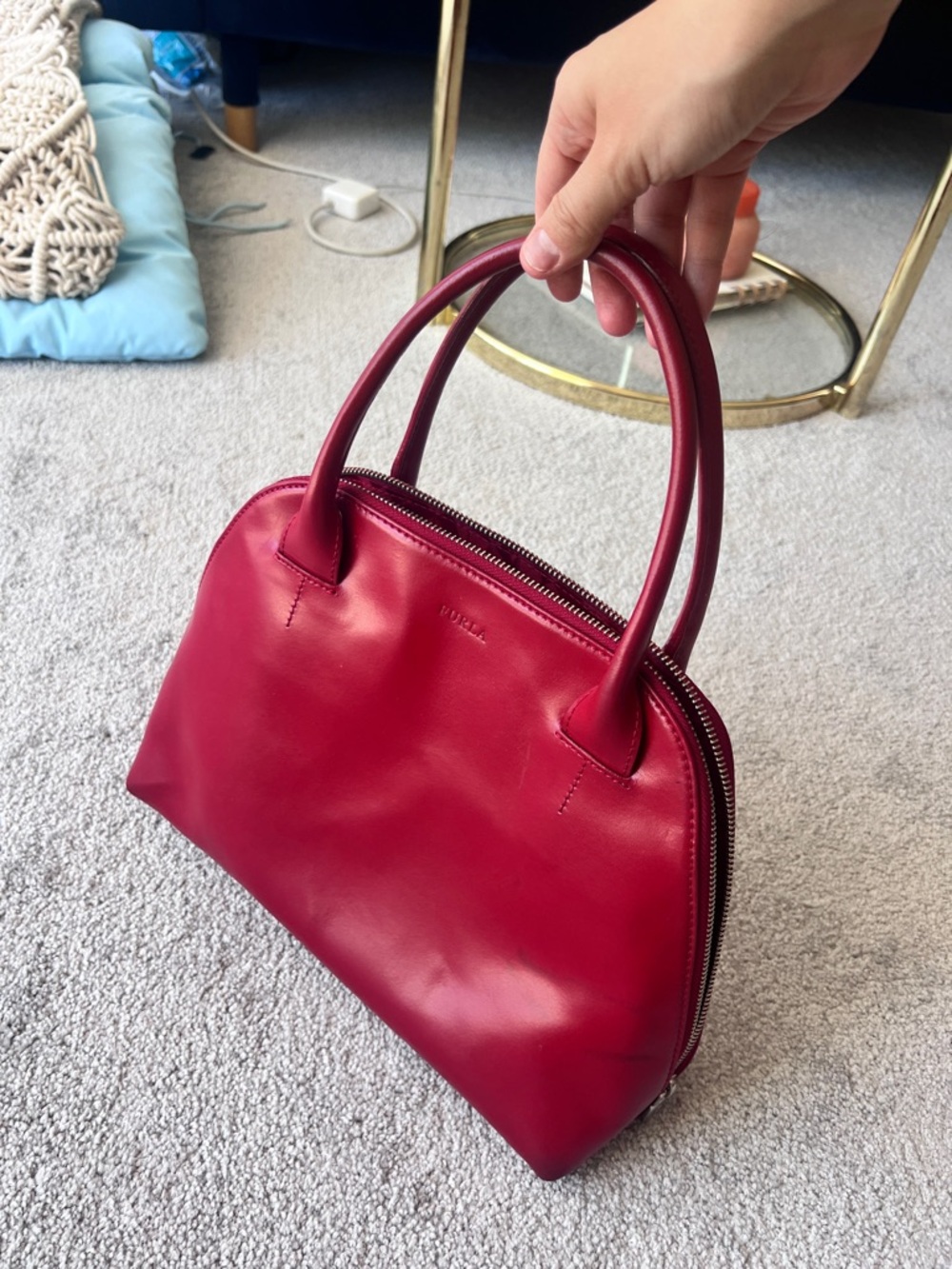 Quick SALE! Furla Red Leather Handbag – Like New Condition ❤️ with dustbag - Picture 6 of 10